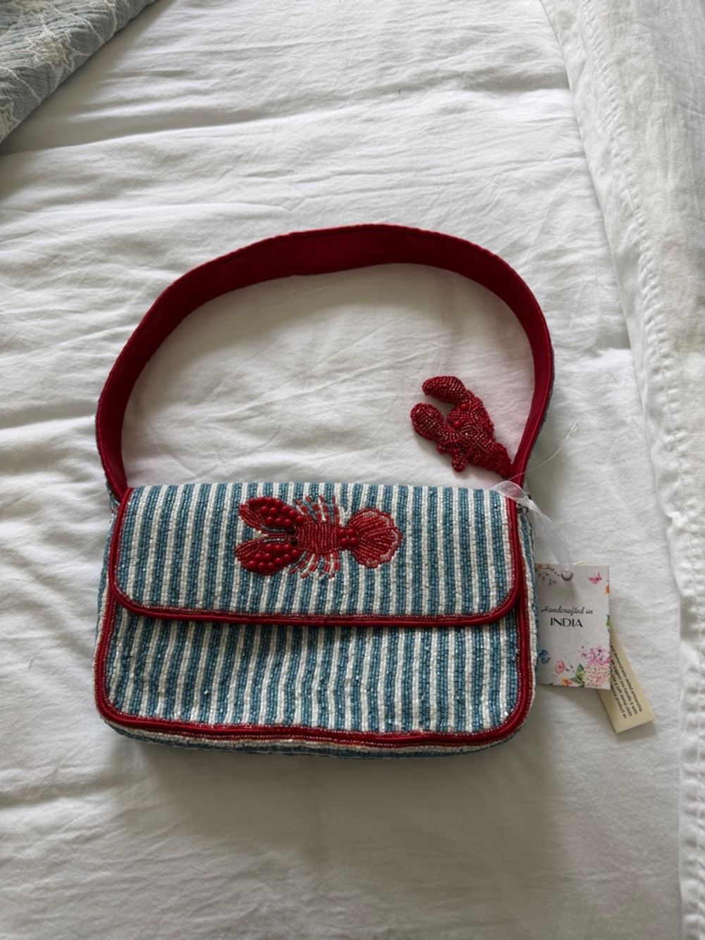 Viral Lobster Beaded Bag NWT